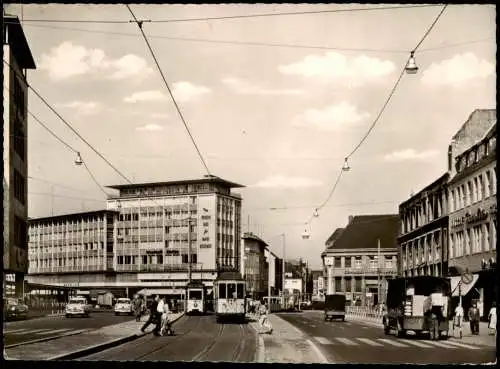 Ansichtskarte Bielefeld Jahnplatz Straßenbahn Tram LKW 1968