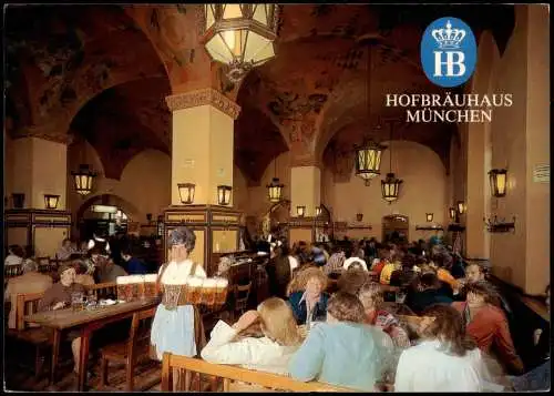 Ansichtskarte München Hofbräuhaus Weltberühmte Bierschwemme 1981