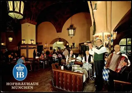 Ansichtskarte München Hofbräuhaus Bierschwemme mit Stimmungsmusik 1986