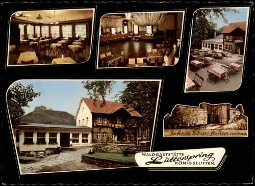 Königslutter am Elm Waldgaststätte Lutterspring Mehrbild mit Saal 1977