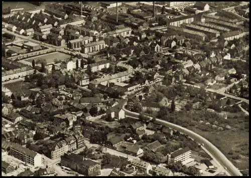 Ansichtskarte Badenstedt-Hannover Luftbild Neubaugebiet Fabrik 1961