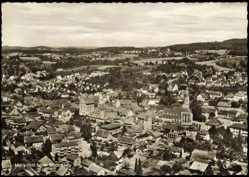 Ansichtskarte Markdorf Luftbild Flugzeugaufnahme 1966