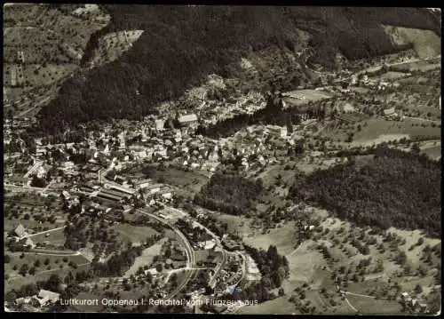 Ansichtskarte Oppenau Luftaufnahme Renchtal vom Flugzeug 1969