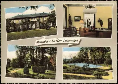 Ansichtskarte Dunkelsdorf-Ahrensbök Hotel Pension HERRENHAUS ZUR ROSE 1963