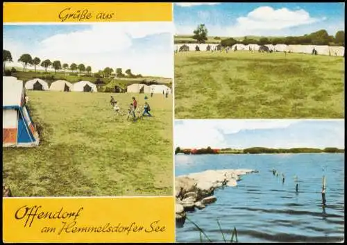 Ansichtskarte Offendorf-Ratekau 3 Bild Zeltplatz Hemmelsdorfer See 1981