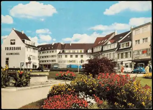 Ansichtskarte Weil am Rhein Straßenpartie Volksbank Geschäfte 1972