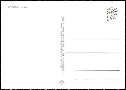 Ansichtskarte Offenbach (Main) Luftbild 1965