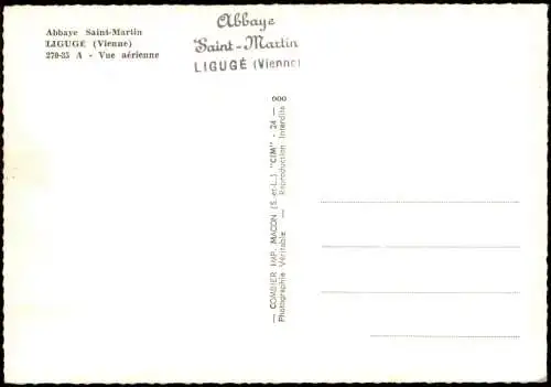 CPA Ligugé Vienne Luftbild Vue aérienne 1968