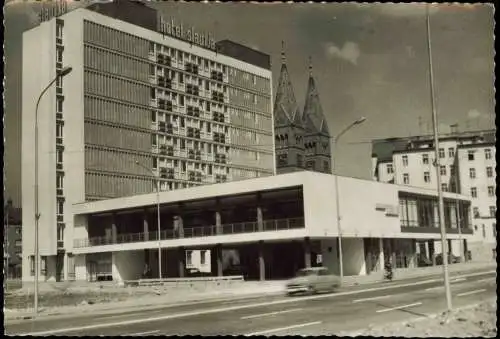 Postcard Marburg an der Drau Maribor Straßenpartie am Hotel Slavija 1966