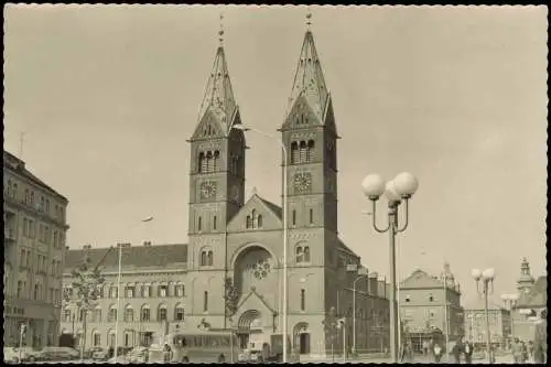 Postcard Marburg an der Drau Maribor Straßenszene an der Kirche 1966
