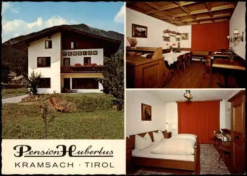 Ansichtskarte Kramsach 3 Bild Pension Hubertus Gastraum 1978
