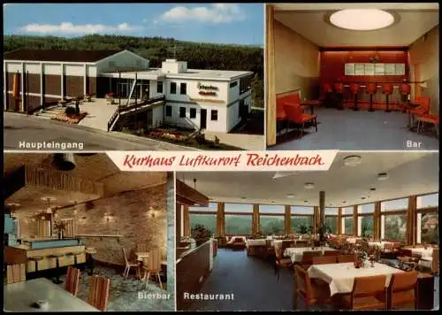 Ansichtskarte Reichenbach Albtal-Waldbronn Kurhaus mit Innenansichten 1973