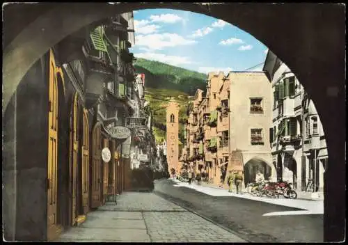 Cartolina Sterzing Vipiteno Straßenpartie Motorräder 1964