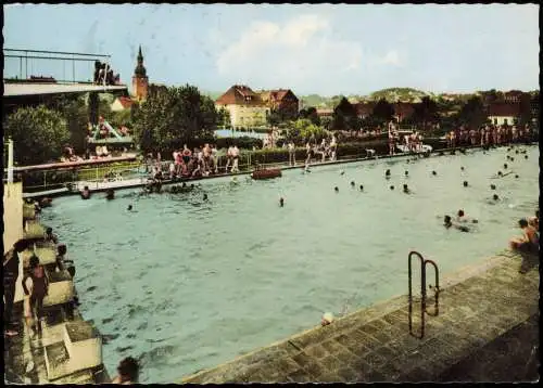Ansichtskarte Sprockhövel Schwimmbad und Stadt 1966