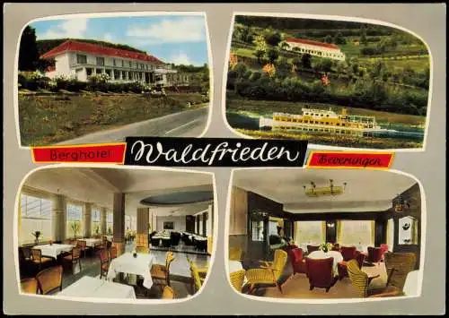Ansichtskarte Beverungen 4 Bild Berghotel Waldfrieden mit Innenansichten 1974