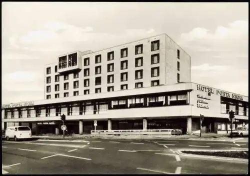 Ansichtskarte Trier Hotel Porta Nigra VW-Bulli Fotokarte 1965