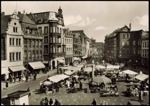 Ansichtskarte Trier Hauptmarkt - Markttreiben 1965