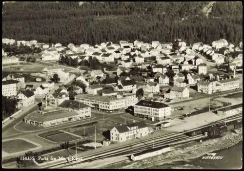 Postcard Mo i Rana (Norge) Måahvie Luftbild 1964