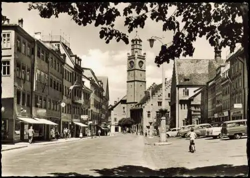 Ansichtskarte Ravensburg Marienplatz Autos Geschäfte 1971