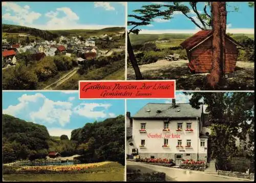 Gemünden (Taunus)-Weilrod Mehrbild Gasthaus Pension Zur Linde 1973