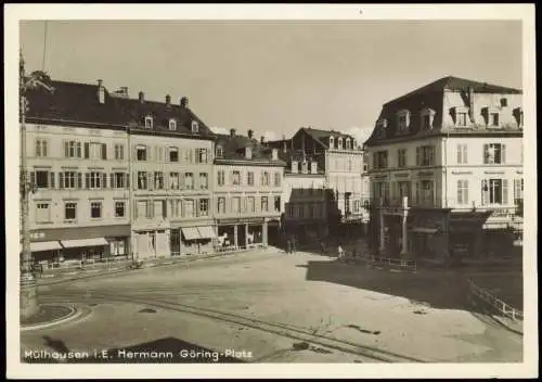 CPA Mülhausen Mulhouse Platz Geschäfte Fotokarte - Fotokarte 1940