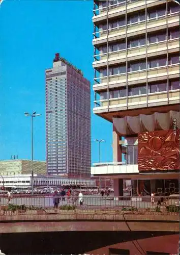 Ansichtskarte Mitte-Berlin Interhotel "Stadt Berlin" - Außenansicht 1979