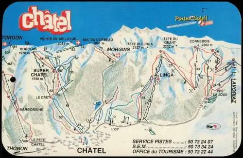 Wintersport: Skifahrer Snowboarder Tarifes Chatel France 2000