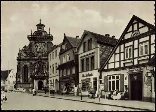 Ansichtskarte Bückeburg Stadtkirche - Langestraße 1960