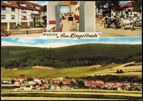 Ansichtskarte Rengshausen-Knüllwald PENSION Am Lingelbach 4 Bild 1977