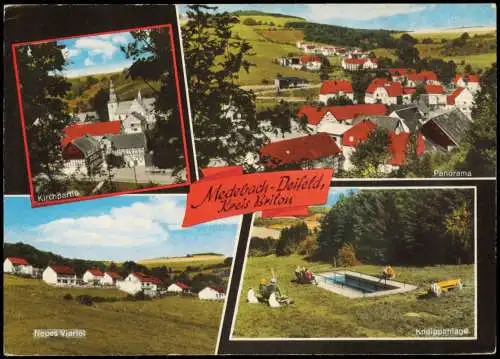 Deifeld-Medebach Kirchpartie Panorama Kneippanlage Neues Viertel 1978