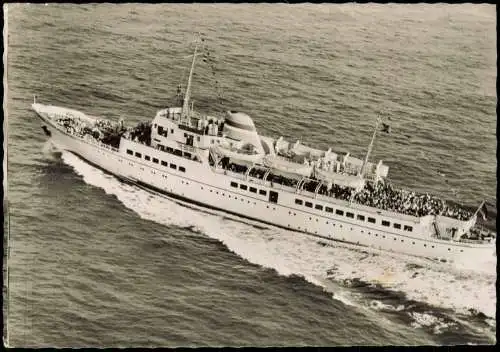 Ansichtskarte  Luftbild Schiffe Ship Bunte Kuh Fotokarte 1959  Stempel Cuxhaven