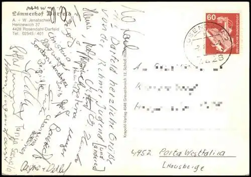 Ansichtskarte Darfeld-Rosendahl Luftbild Lämmerhof 1970