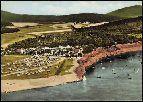 Ansichtskarte Affoldern-Edertal Luftbild Zeltplatz,REHBACH Edersee 1973