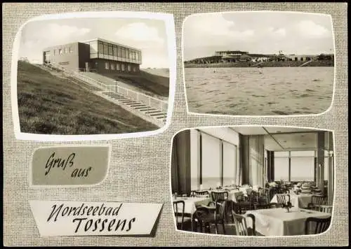 Ansichtskarte Tossens-Butjadingen MB: Strandhalle, Gatsraum Nordsee 1968