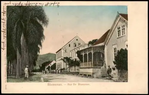 Postcard Blumenau Brasilien Rua Dr. Blumenau Deutsche Kolonie Brasil   1912