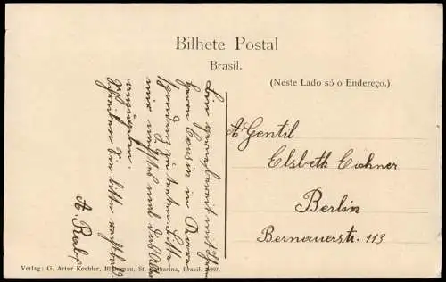 Postcard Blumenau Brasilien Parade Stadtplatz 9 Deutsche Kolonie Brasil   1914