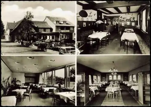 Ansichtskarte Hanstedt (Nordheide) 4 Bild Hotel Sellhorn - Gastraum 1965