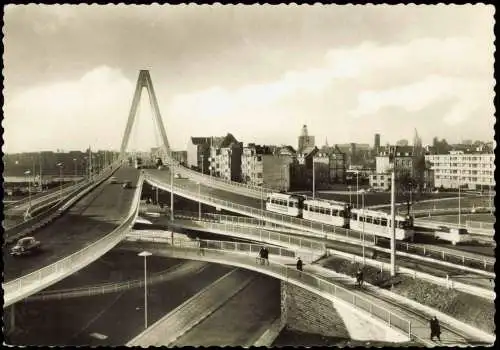 Ansichtskarte Köln Severinsbrücke, Stadt - Straßenbahn 1961