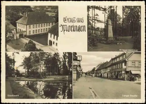 Ansichtskarte Moringen Amtsfreiheit Kriegerdenkmal Lange Straße 1958