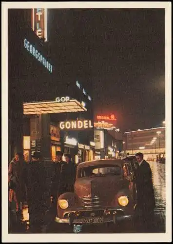Ansichtskarte Hannover Georgs-Palast bei Nacht Leuchtreklame Georgstraße 1956