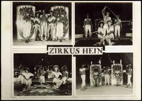 Ansichtskarte  4 Bild Artisten Zirkus Cirkus Hein 1958