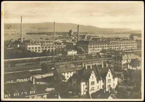 Singen (Hohentwiel) MAGGI-WERKE Fabrik Eisenbahn - Fotokarte 1936