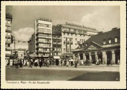 Ansichtskarte Frankfurt am Main Hauptwache Frankfurter Rundschau 1952