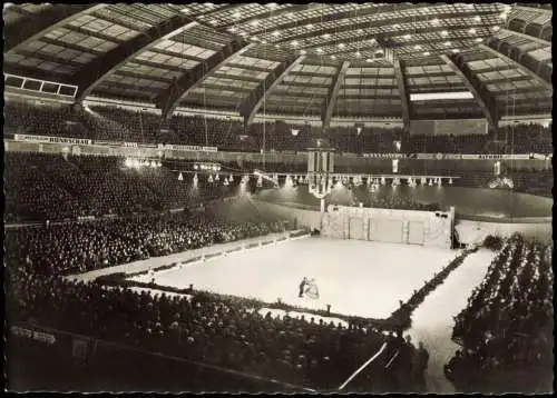 Ansichtskarte Dortmund Westfalenhalle - Innen - Eiskunstlauf 1954