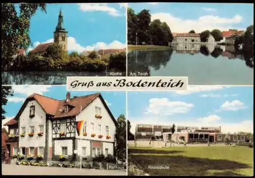 Ansichtskarte Bodenteich Kirche Am Teich Realschule 4 Bild 1972