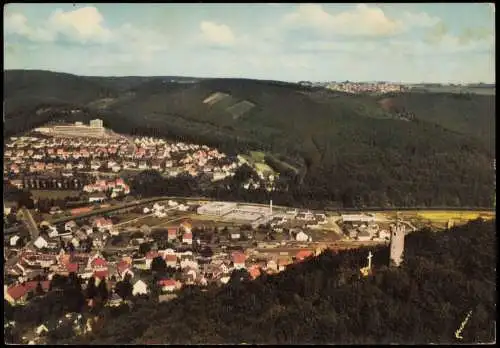 Ansichtskarte Niedermarsberg-Marsberg Luftbild Fliegeraufnahme Color 1971