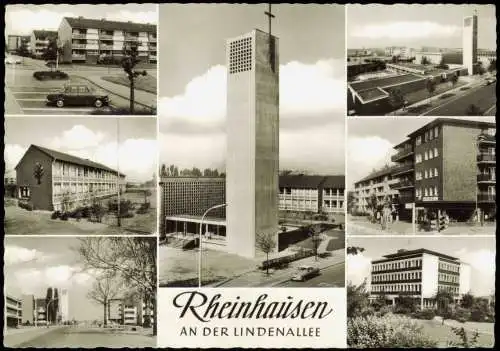 Ansichtskarte Rheinhausen-Duisburg Mehrbild an der Lindenallee Neubauten 1968