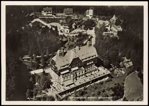 Ansichtskarte Bad Wildbad Luftbild SOMMERBERGHOTEL 1938