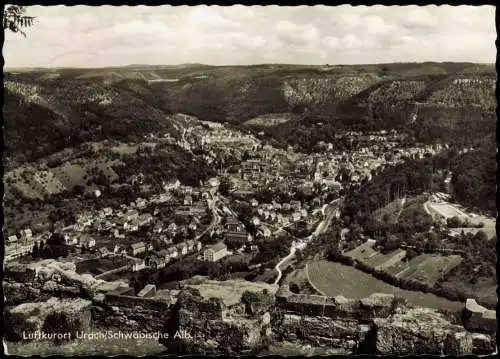 Ansichtskarte Bad Urach Blick auf die Stadt - Schwäbische Alb 1967