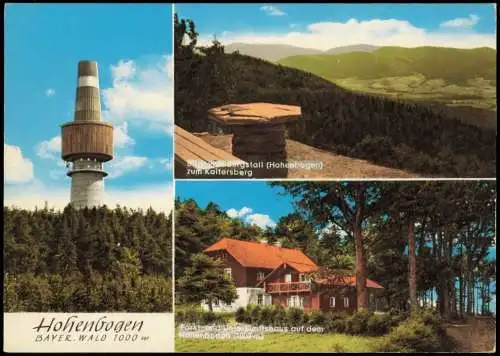 Ansichtskarte .Bayern 3 Bild: Hohenbogen Sendemast Forsthaus 1971